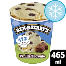 Ben & Jerry's Lighten Up Vanilla Fudge Brownie Ice Cream Tub 465ml
