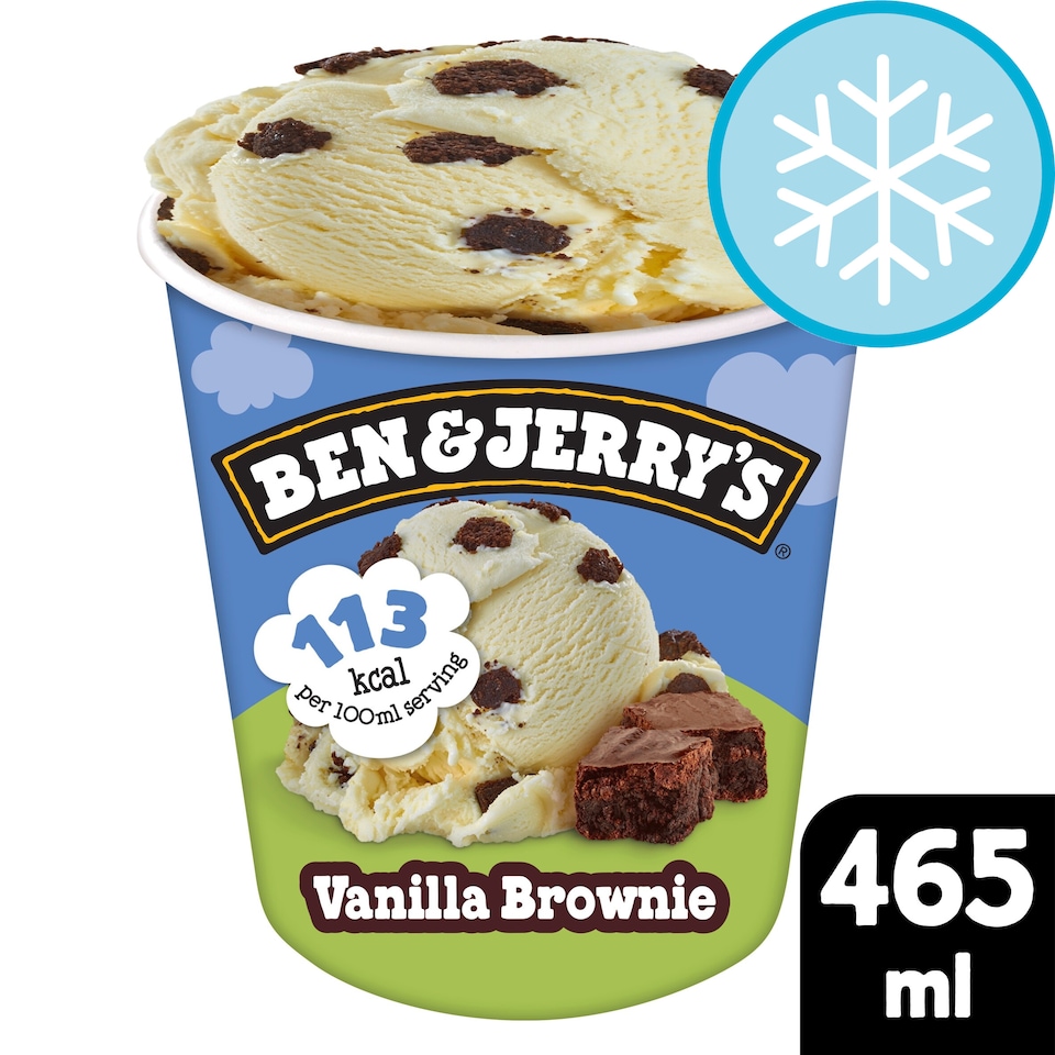 image 1 of Ben & Jerry's Lighten Up Vanilla Fudge Brownie Ice Cream Tub 465ml