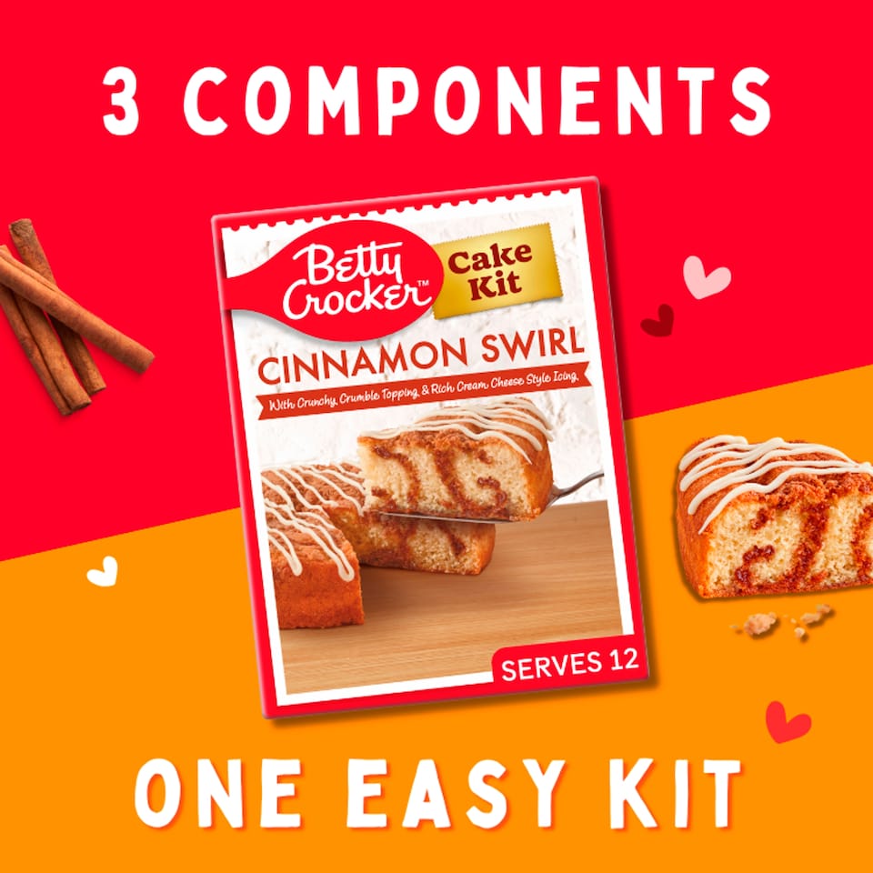 image 1 of Betty Crocker Cinnamon Swirl Cake Kit 465g