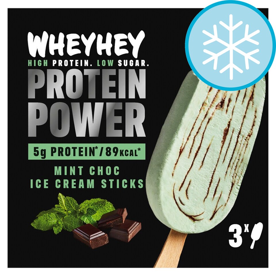 Wheyhey Mint Chocolate Ice Cream Sticks 3x60g