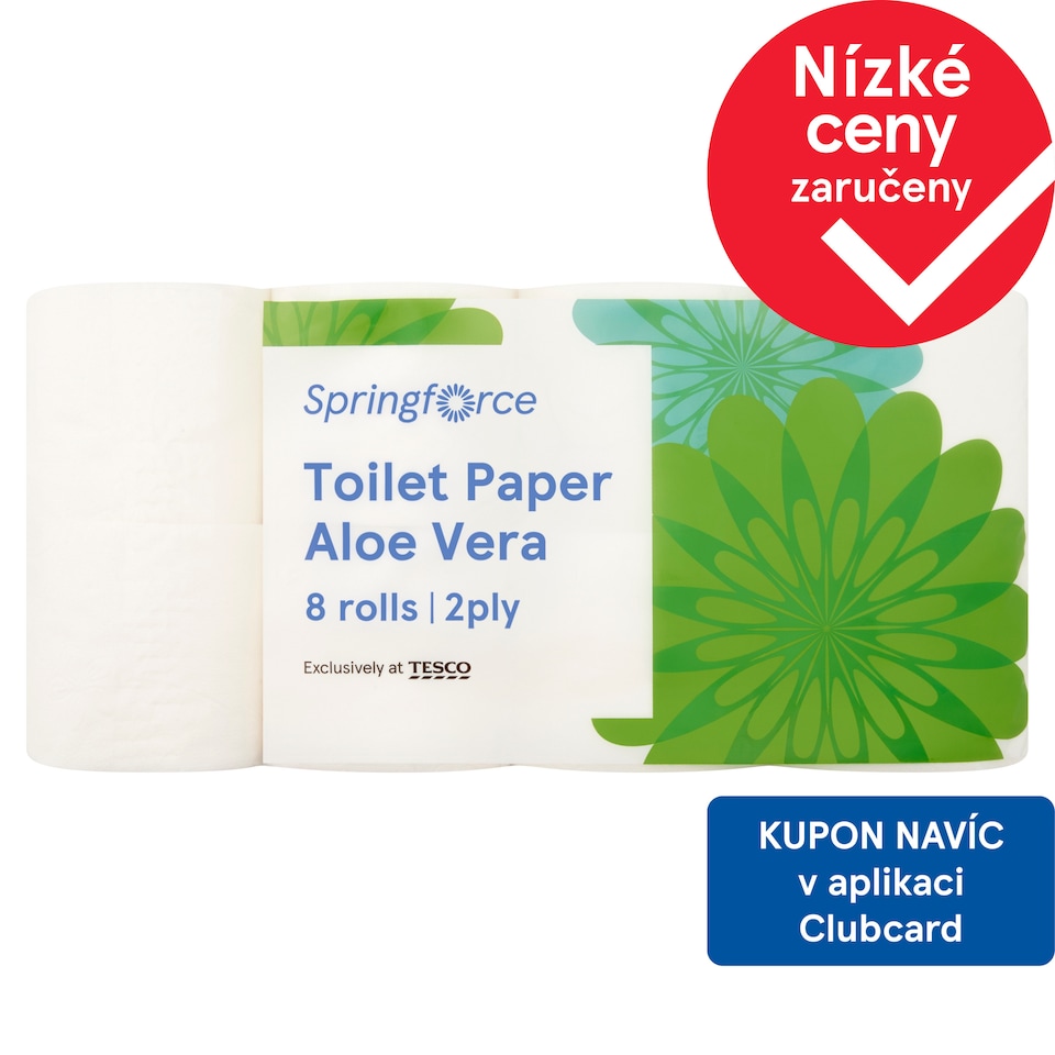 Springforce Toaletní papír s vůní aloe vera 2 vrstvy 8 rolí