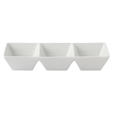 F&F Home Pearce 3 Section Serve Dish White
