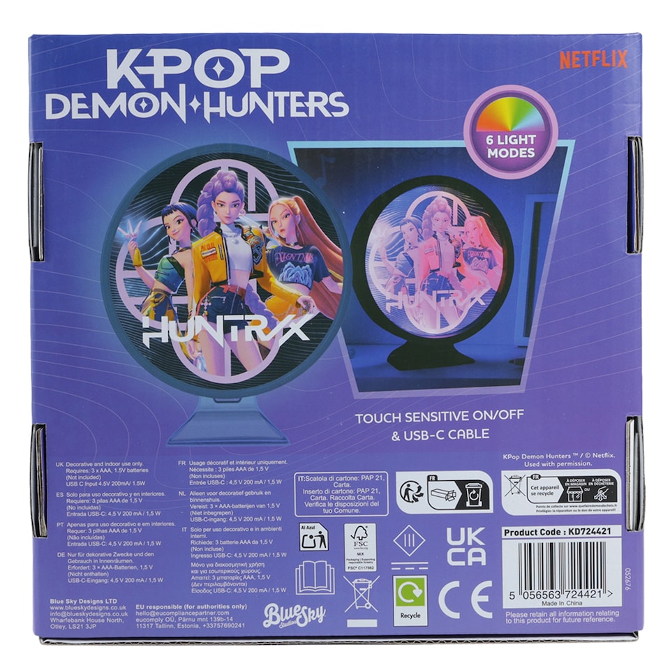 image 1 of K-Pop Demon Hunters Colour Changing Lamp Assortment