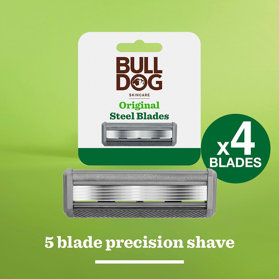 image 1 of Bulldog Original 5 Steel Blades Refill 4 Pack