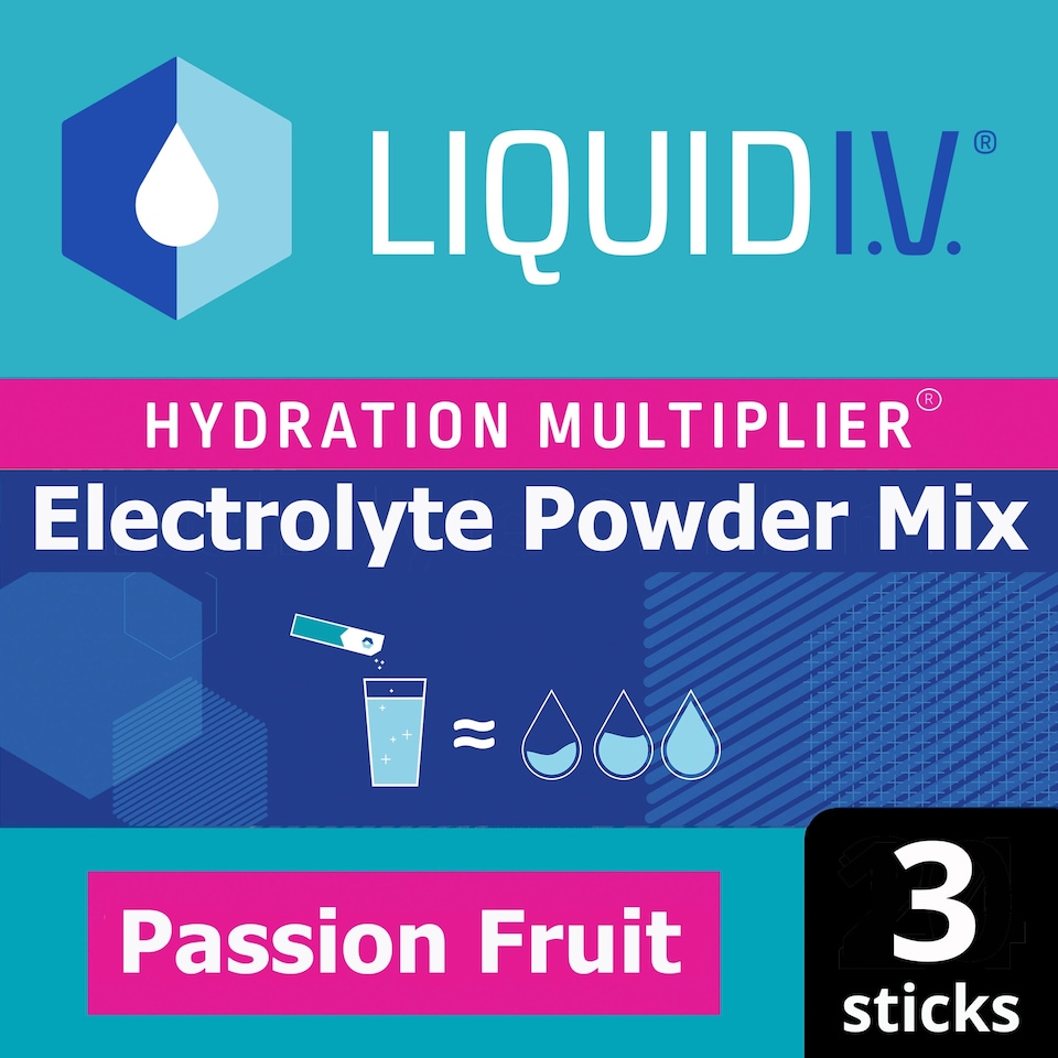 image 1 of Liquid I.V. Hydration Multiplier Electrolyte Powder Mix Passion Fruit 3x16g