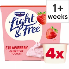 Light & Free Strawberry Greek Style Fat Free Yoghurt 4x115g