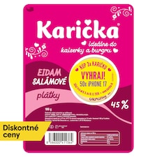 Karička Eidam 45 % salámové plátky 100 g