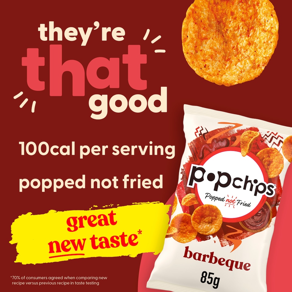 image 1 of Popchips Barbeque Sharing Crisps 85g