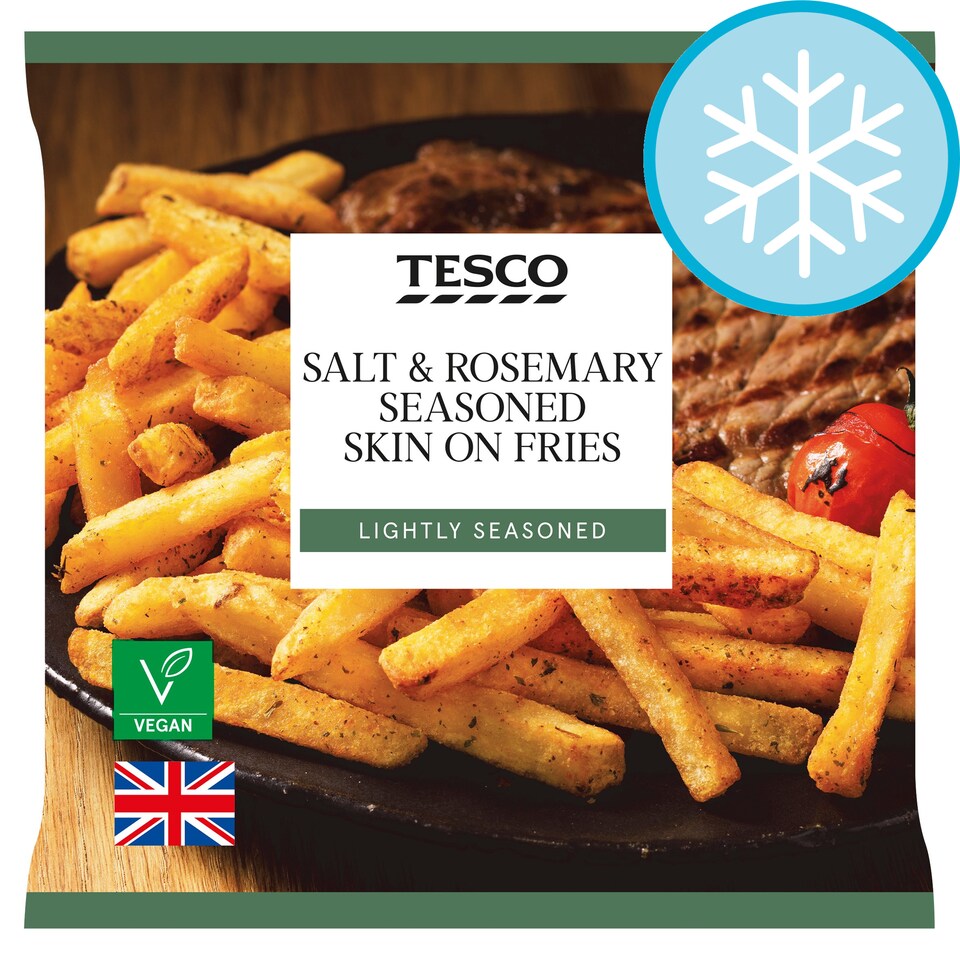 Tesco Salt & Rosemary Flavoured Fries 500G Tesco Groceries