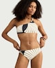 image 1 of F&F Shell Print High Leg Bikini Bottoms in Black