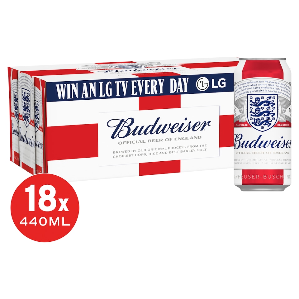 image 1 of Budweiser Lager 18 X 440Ml