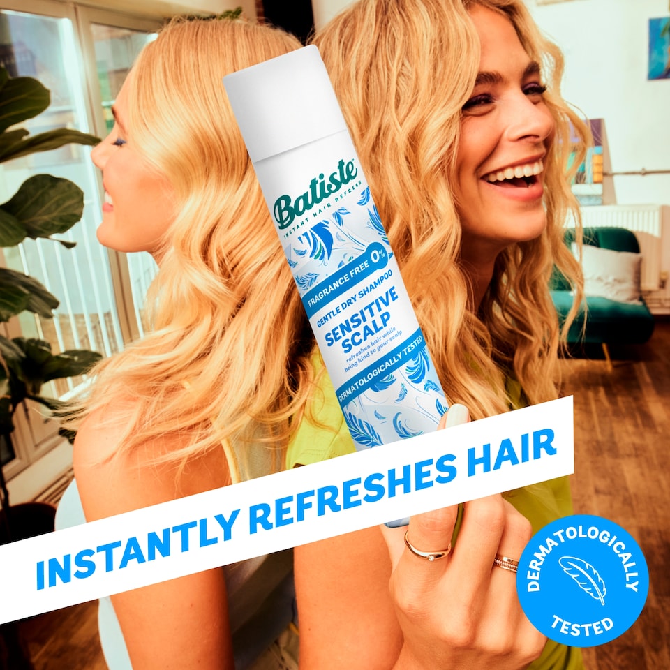 image 1 of Batiste Sensitive Scalp Fragrance Free Dry Shampoo 200ml