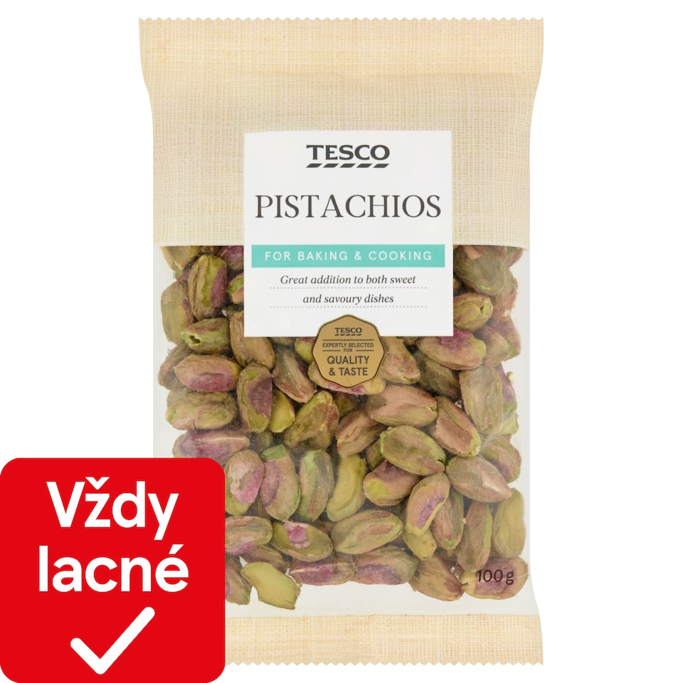 Tesco Pistácie jadrá nesolené 100 g