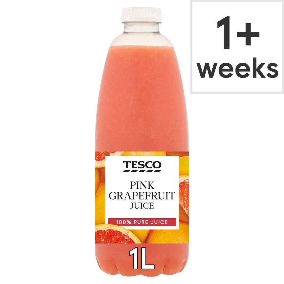 Tesco 100 Pure Squeezed Pink Grapefruit Juice 1 Litre Tesco Groceries