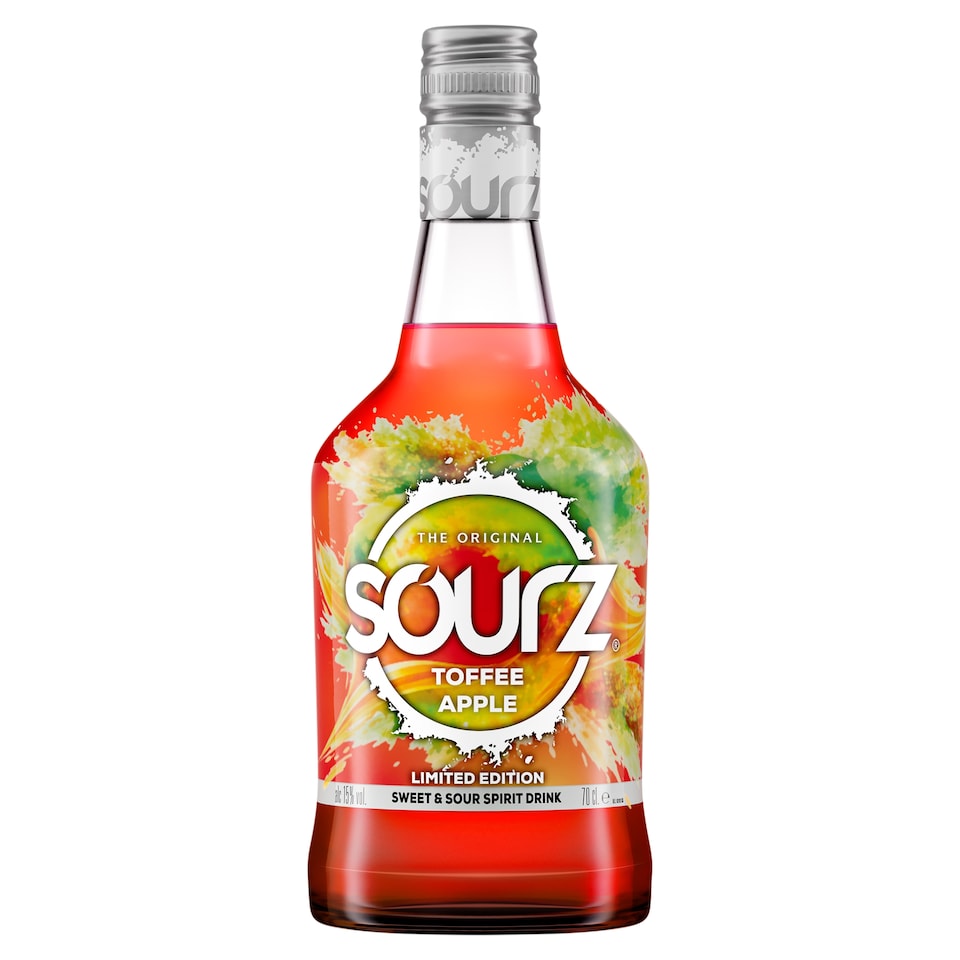 image 1 of Sourz Toffee Apple Sweet & Sour Liqueur 70cl-15%ABV