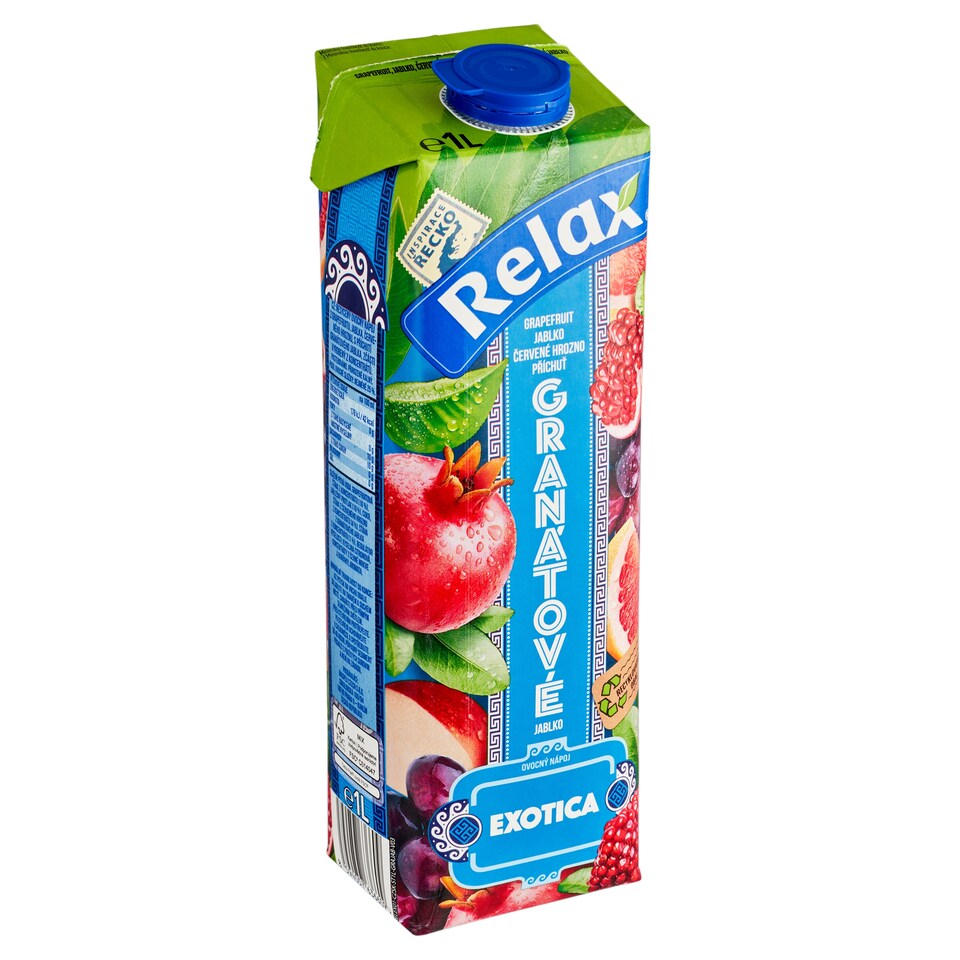 Relax Exotica Fruit Drink Grapefruit Apple Red Grape Pomegranate Flavour 1L