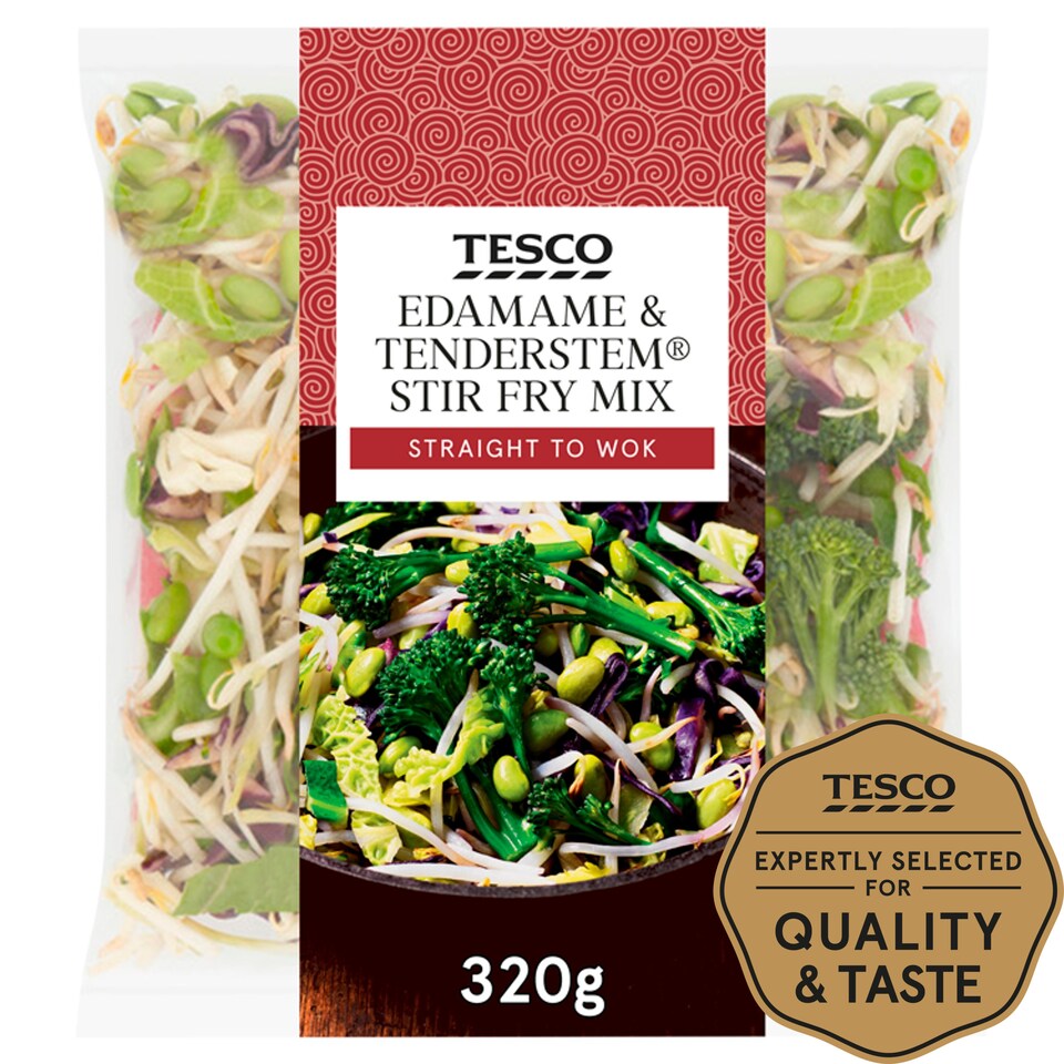 Tesco Edamame & Tenderstem Stir Fry Mix 320G Tesco Groceries