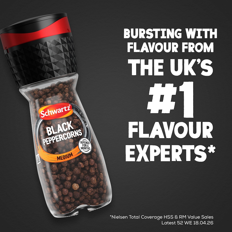 image 1 of Schwartz Black Peppercorns Adjustable Medium grinder 35g