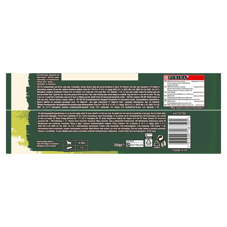 image 1 of Adventuros Wild Dog Chew Medium Venison 200G