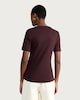 image 3 of F&F Pure Cotton Ruched Metal Accent T-Shirt in Berry