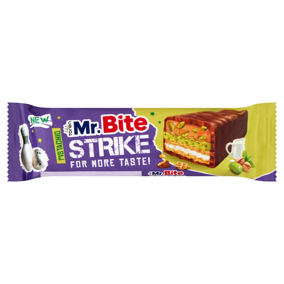 image 1 of Mr. Bite Strike Pistachio Chocolate Bar 37 g