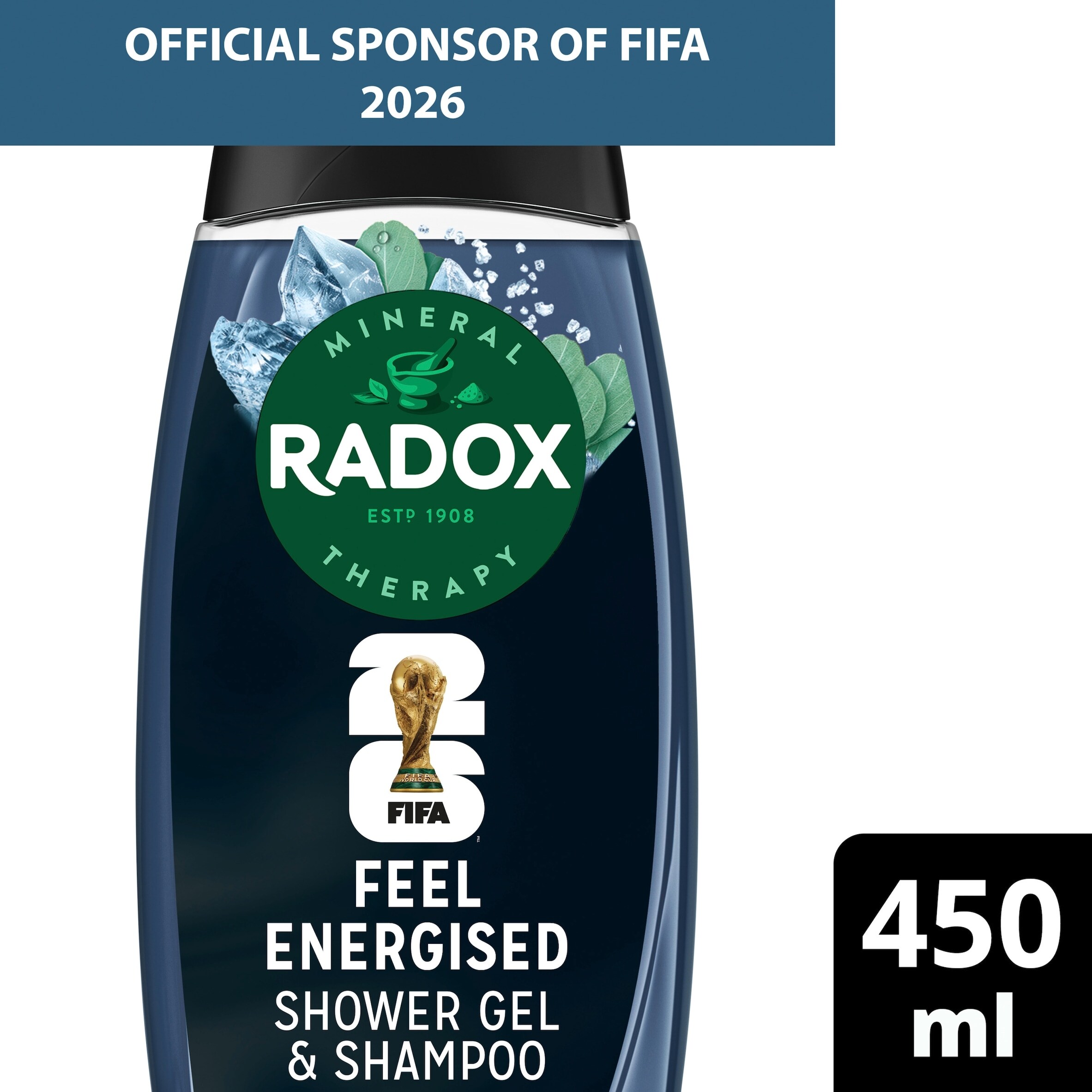 Radox For Men Feel Energised 2in1 Shower Gel & Shampoo 450ml