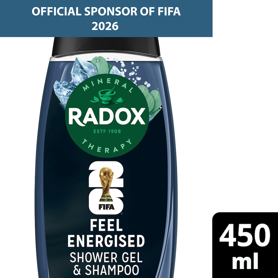 image 1 of Radox For Men Feel Energised 2in1 Shower Gel & Shampoo 450ml
