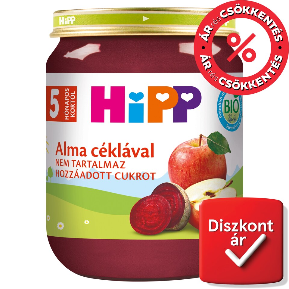 HiPP Organic Apple with Beetroot Baby Dessertt 4 Months+ 125 g