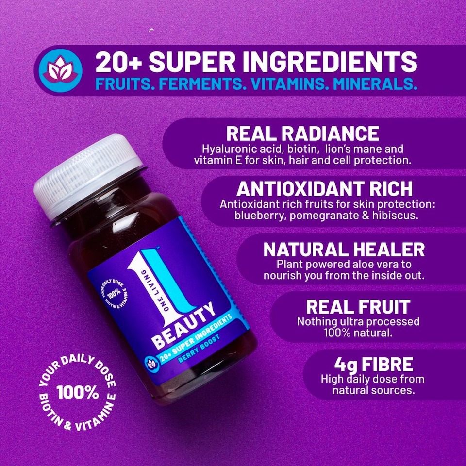 image 1 of One Living Berry Boost Beauty Shot 100ml