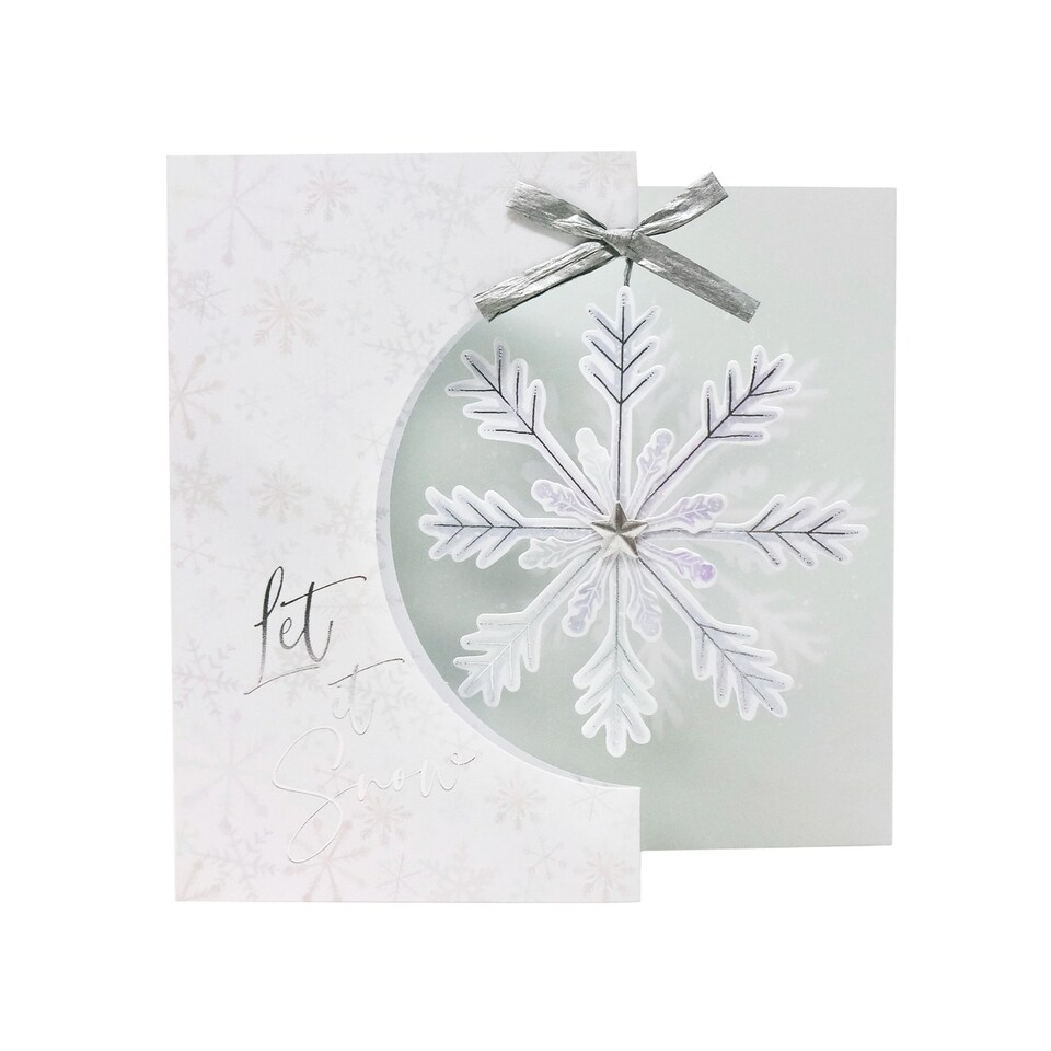 image 1 of Tesco 3D Snowflake Cards 5 pack