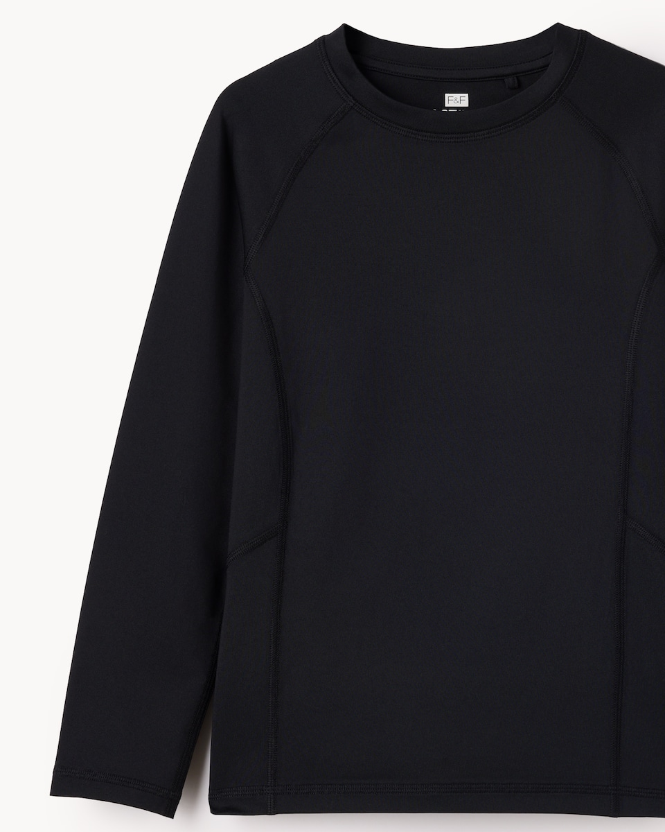 image 1 of F&F Active ULTRAMOVE Long Sleeved T-Shirt in Black