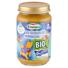 Univer bio zöldséges rizs marhahússal bébiétel, 8 hónapos kortól 163 g