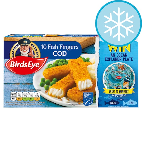 Birds Eye Cod Fish Fingers 10 Pack 280G Tesco Groceries