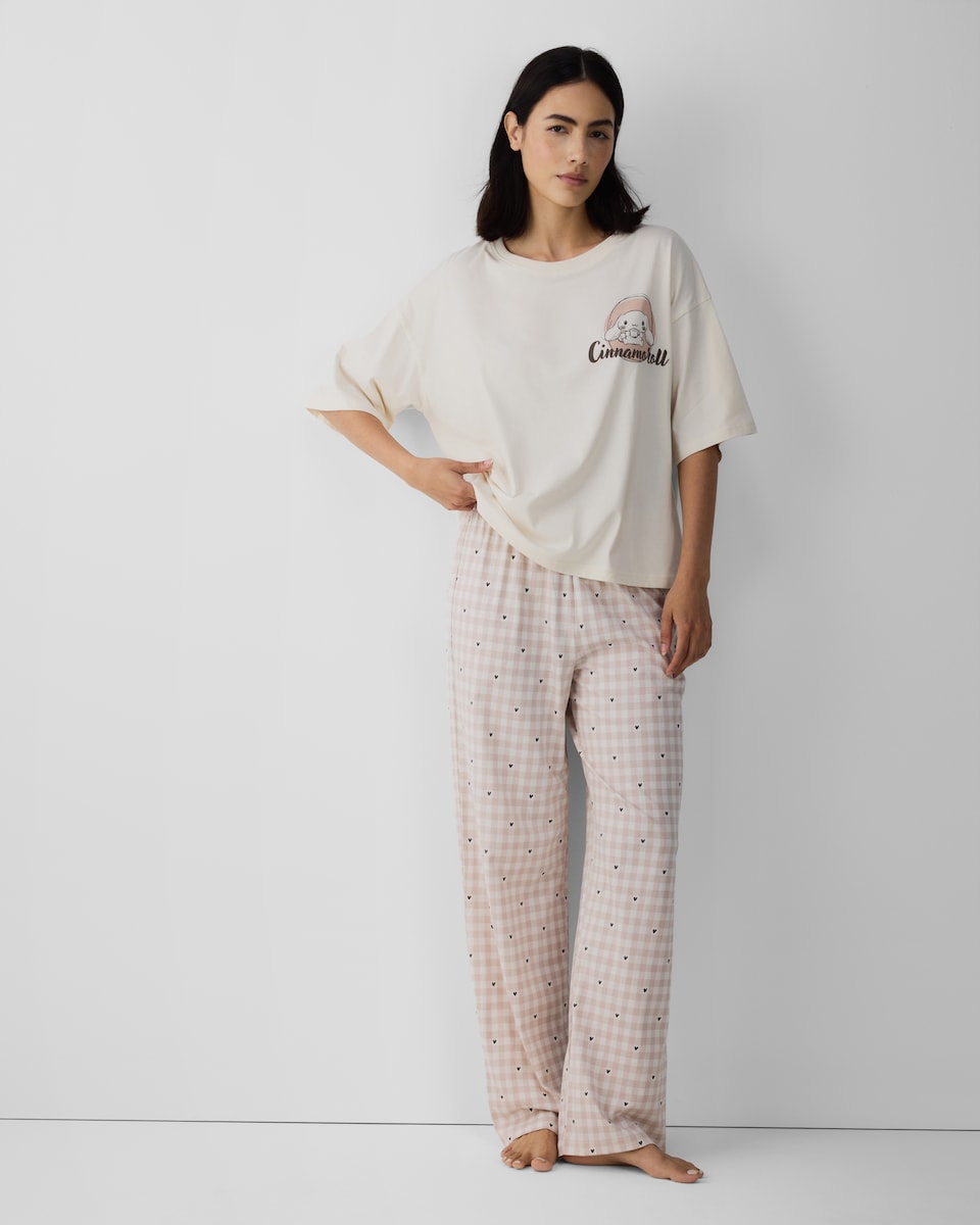 image 1 of Cinnamoroll Pure Cotton Pyjama Set in Cream