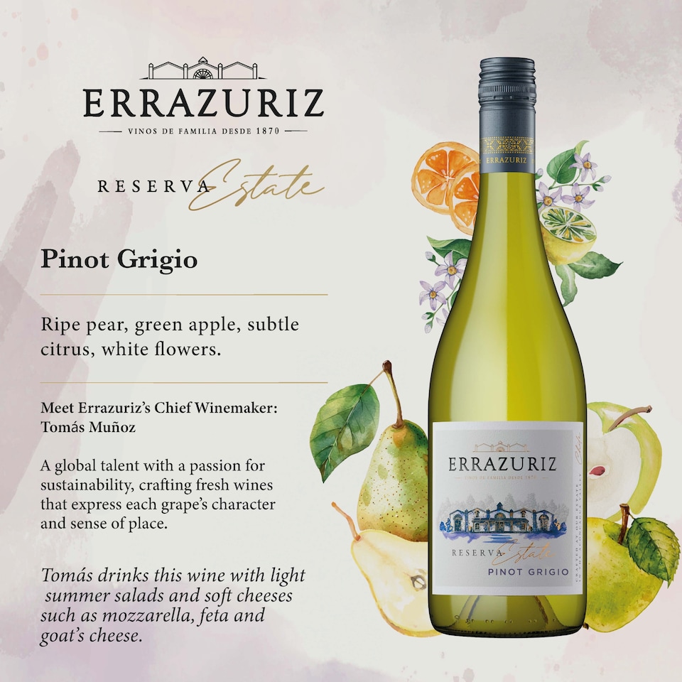 image 1 of Errazuriz Estate Reserva Pinot Grigio 75cl