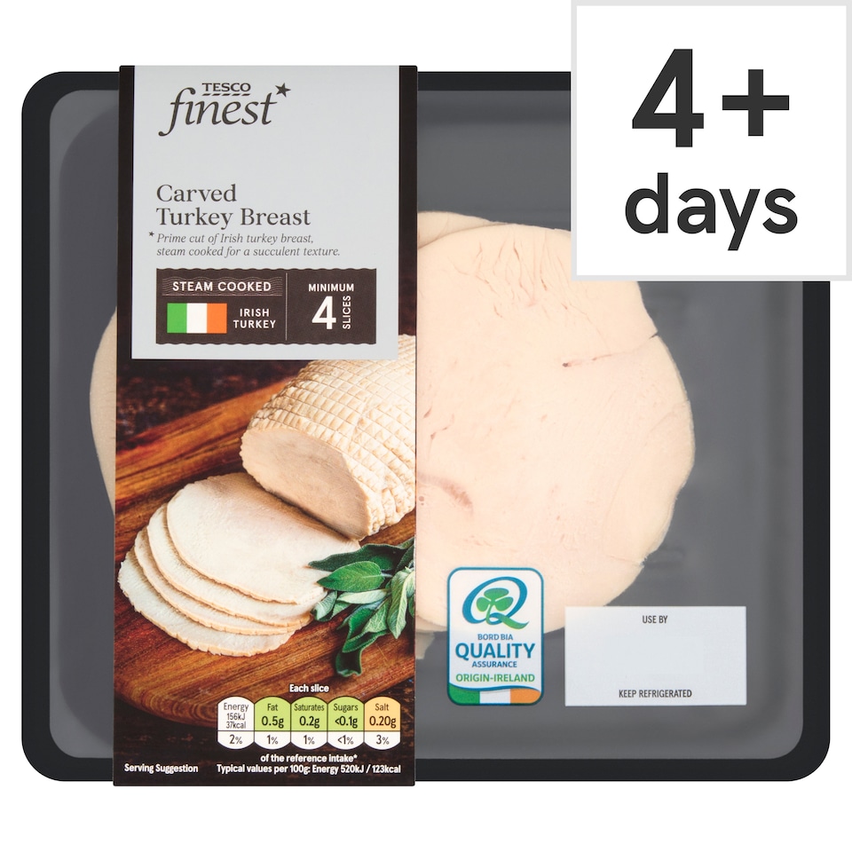 Tesco Finest Carved Turkey Breast 120G