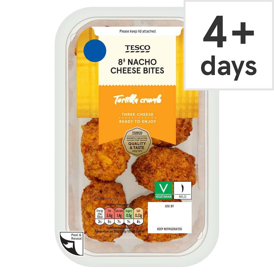 Tesco 8 Nacho Cheese Bites 144g