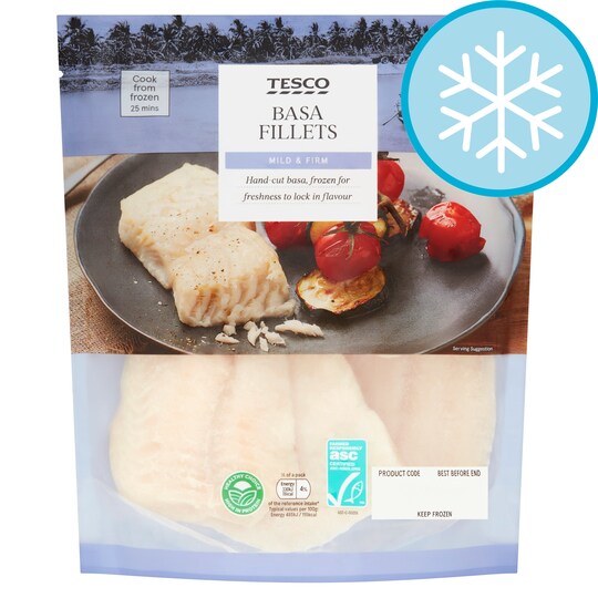 TESCO BASA FILLETS 500G Tesco Groceries