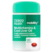 Tesco Health Multivitamins & Cod Liver Oil Capsules 120s