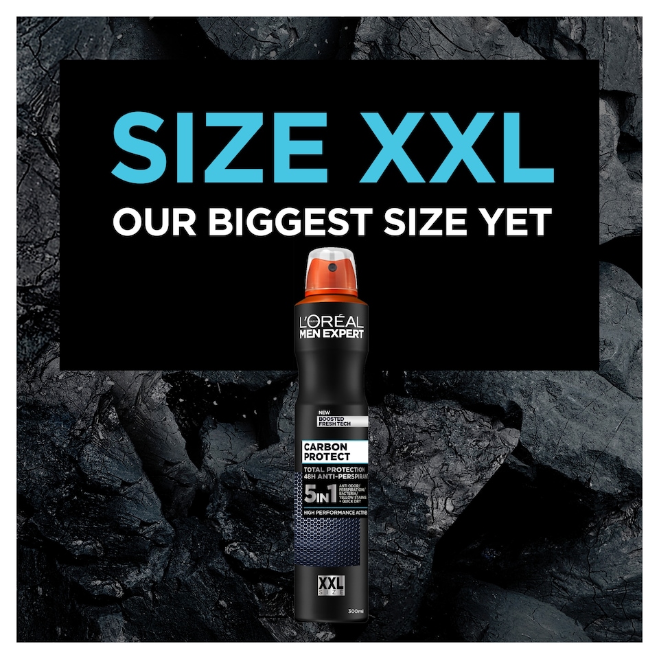 image 1 of L’Oreal Men Expert Carbon Protect Antiperspirant Deodorant 300Ml
