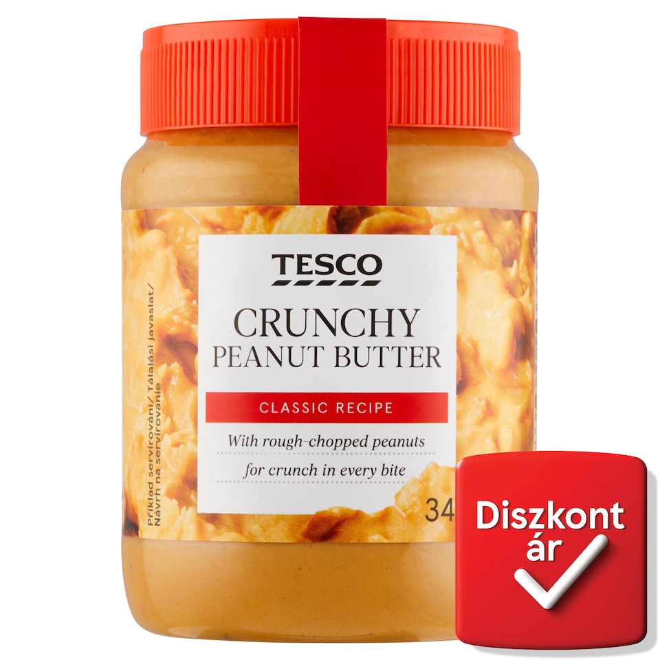 Tesco földimogyorókrém földimogyoró darabokkal 340 g