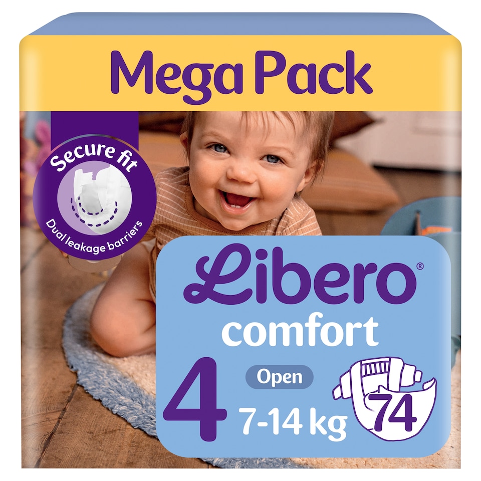 Libero Comfort Mega Pack pelenka, méret: 4, 7-14 kg, 74 db  1. kép