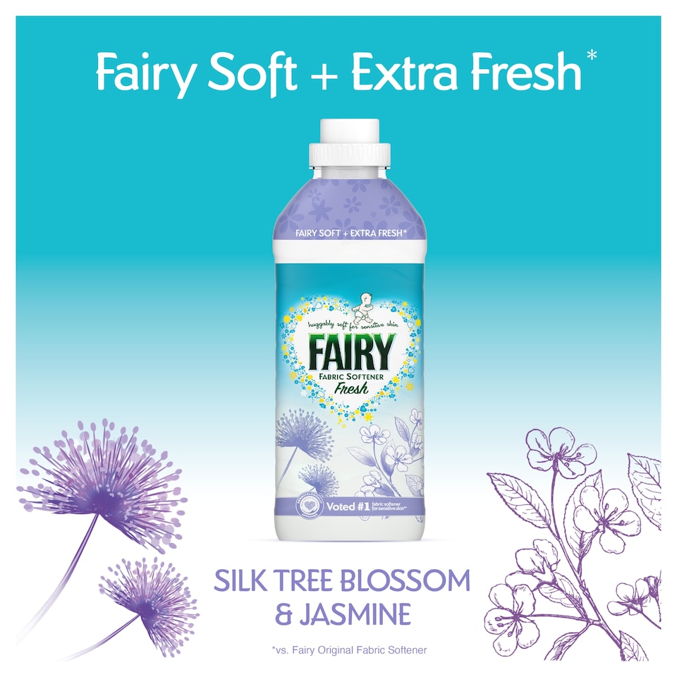 image 1 of Fairy Fabric Conditioner Silk Tree Blossom & Jasmine 42 Washes 1.386L