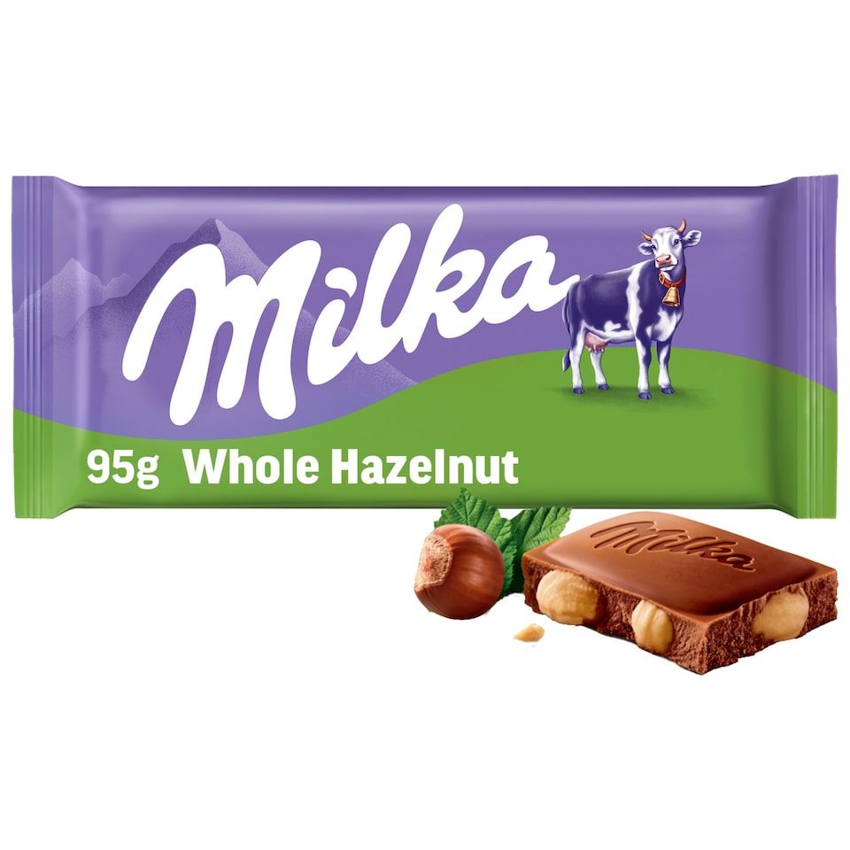 image 1 of Milka Alpine Milk Chocolate with Whole Hazelnuts 95 g