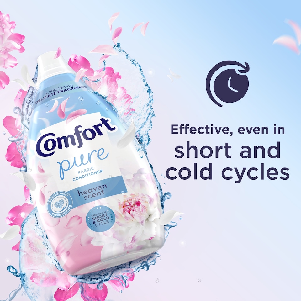 image 1 of Comfort Pure Heaven Scent Fabric Conditioner 64 Washes 960ml