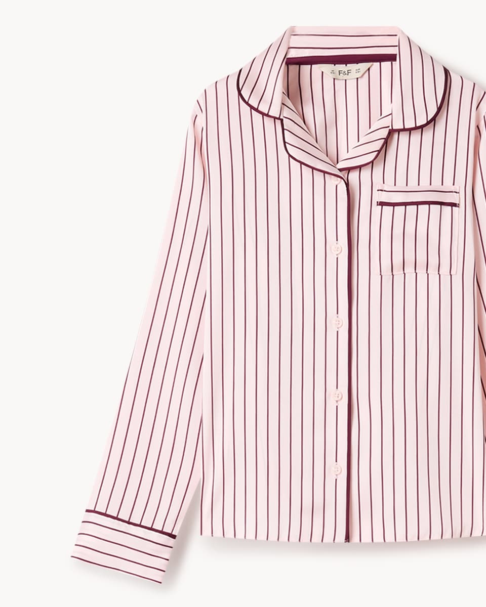 image 1 of F&F Girls 3-Piece Striped Pyjama Set in Multi