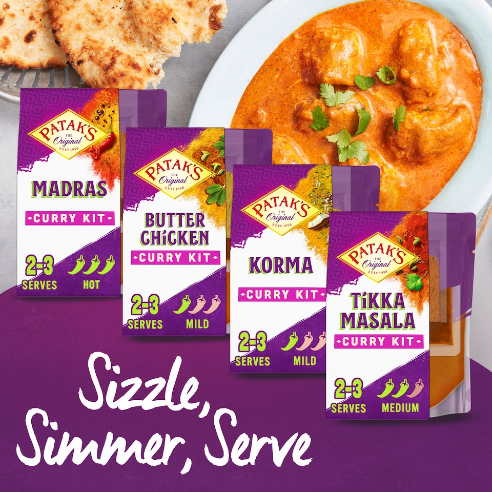 image 1 of Patak's Madras Spicy & Tangy Curry Kit 270G