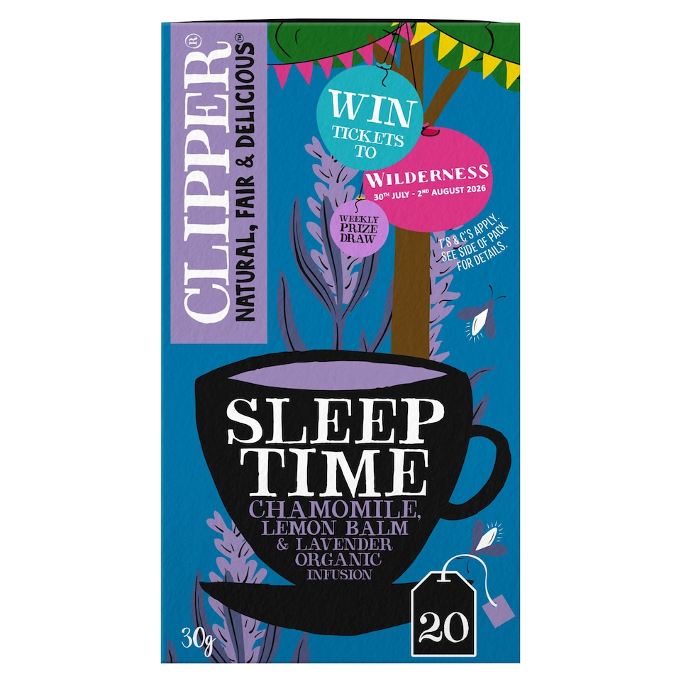 Clipper Sleep Time Chamomile Lemon & Lavender Organic Tea Bags 30G