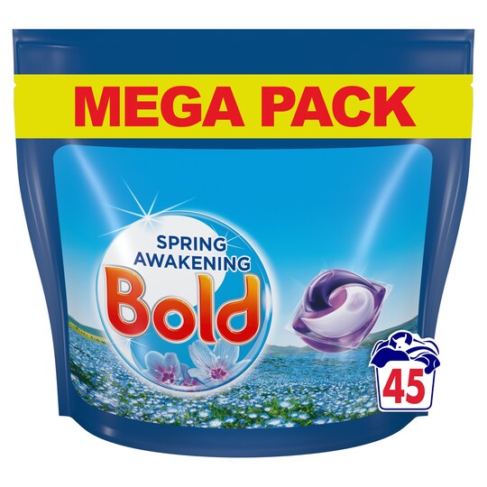 Bold All In One Pods Spring Awakening 45 Wash 1084.5G Tesco Groceries