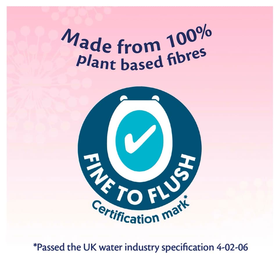 image 1 of Tesco Luxury Soft Sensitive 40 Flushable Wipes